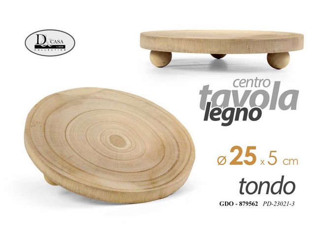 CENTRO TONDO LEGNO CM.25X5 PD23021-3