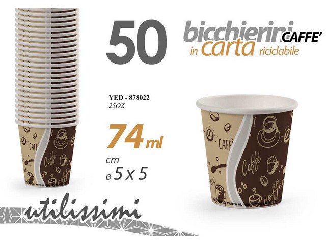 BICCHIERE CAFFE CARTA 74ML 170GSM 2 ,5OZ 878022