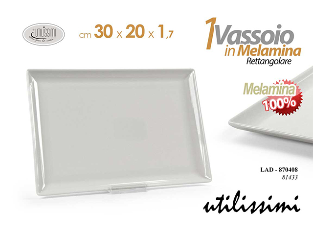 VASSOIO RETT.BIANCO MELAMINA 30X20X1.7 81433 870408