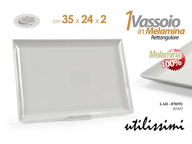 VASSOIO RETT.BIANCO MELAMINA 35x24x281432 870392