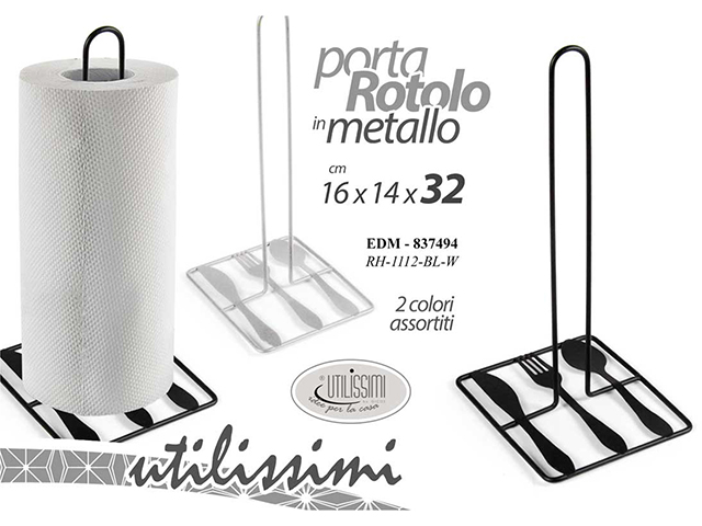 PORTA ROTOLO ASS 16*14*32CM RH-1112-BL/W