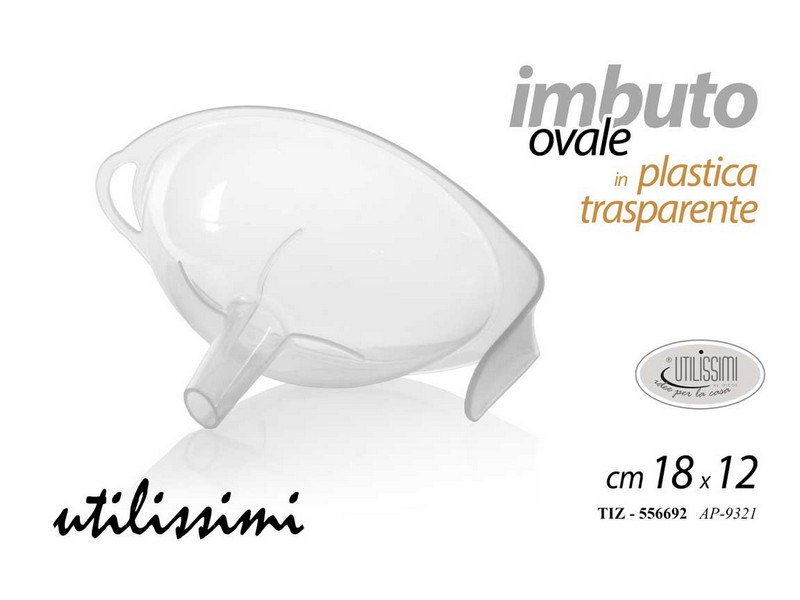 IMBUTO OVALE TRASPARENTE CM.18X12