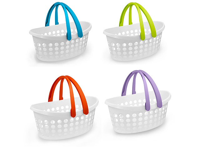 CESTA OVALE LOVE BIANCA LT 22,5    CM.57X37XH24