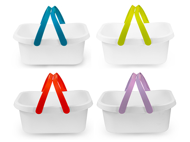 BACINELLA RETTANGOLRE LOVE BIANCA LT15 CM.40X35XH18