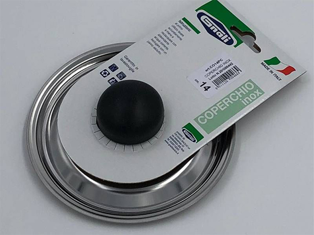 *COPERCHIO INOX CM 14 POMOLO PLT