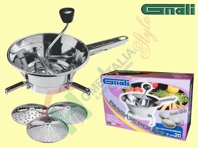 *PASSAVERDURE CM.20 INOX 18/10 3DISCHI SCATOLATO