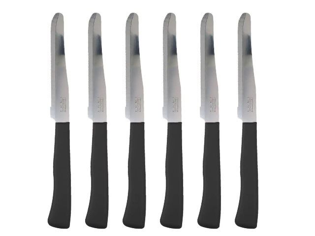 *COLTELLO TAVOLA 6 PZ NERO