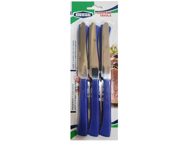 *COLTELLO TAVOLA 6 PZ BLU 6CTBL