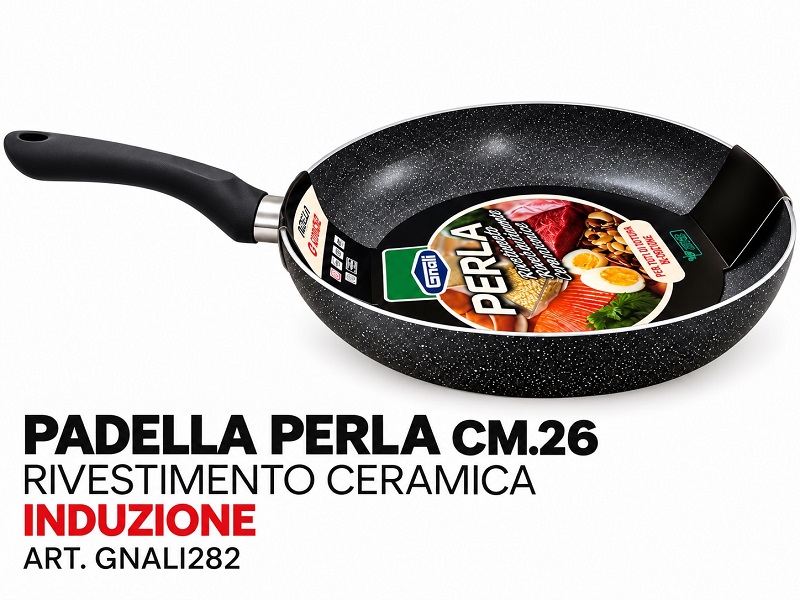 *PADELLA PERLA CM.26 RIVESTIMENTO CERAMICA INDUZIONE