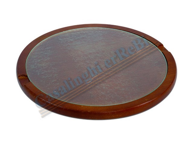 *PIATTO LEGNO A SERVIRE PIANO VTR    CM.25 SCURO ART.1215