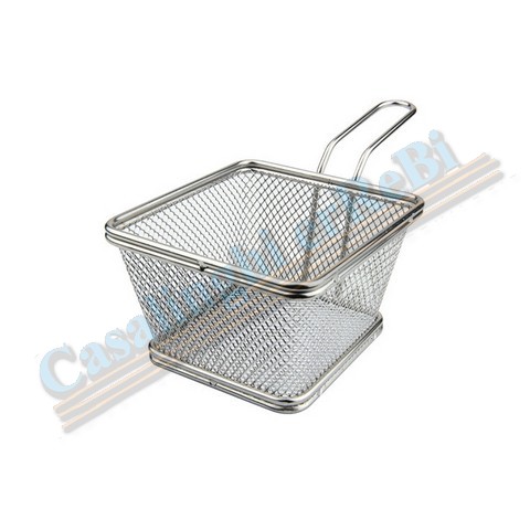 *MINI CESTINO FRITTURE CM.12X12XH7 INOX 18/10 ART.2481
