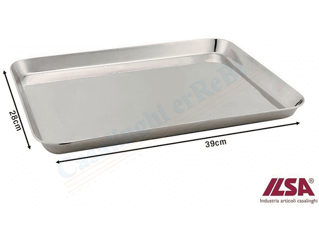 VASSOIO VETRINA INOX 39X28 ART.1093