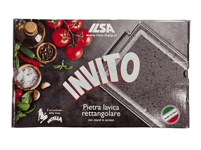 *INVITO PIETRA LAVICA RETT.C/STAND 19X37 ART.343