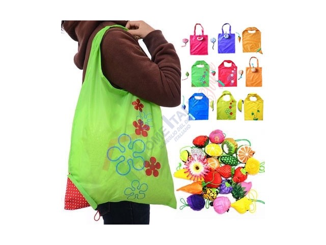 BORSA 10 PZ SHOPPER PIEGHEVOLE ASSORT.
