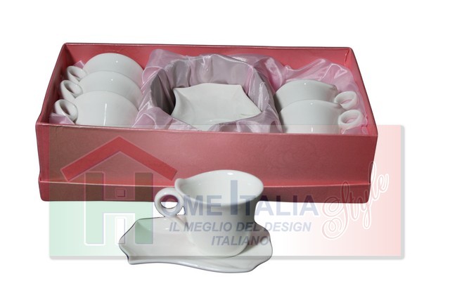 *SET 6 TAZ CAFFE CON PIATTI