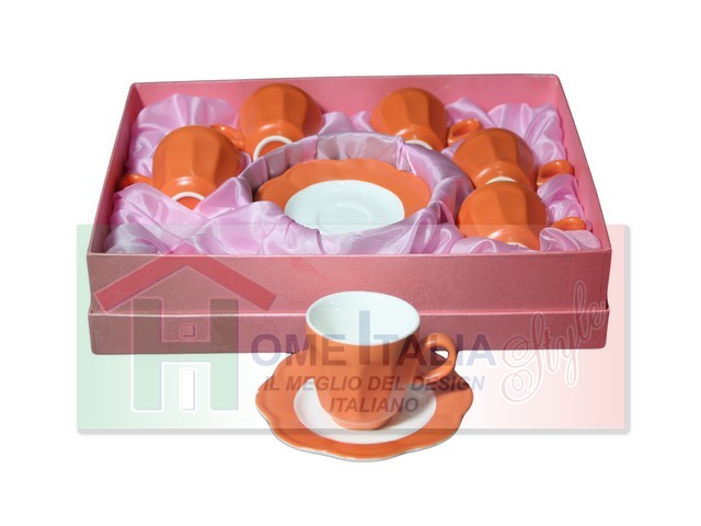 *SET 6 TAZ CAFFE CON PIATTI COLOR