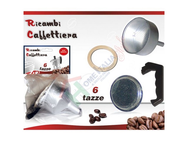 RICAMBI CAFFETTIERA 6 TAZZE 4PZ