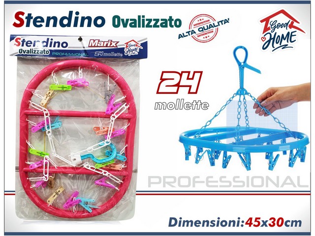STENDINO OVALE 24 MOLLETTE CM.45X30