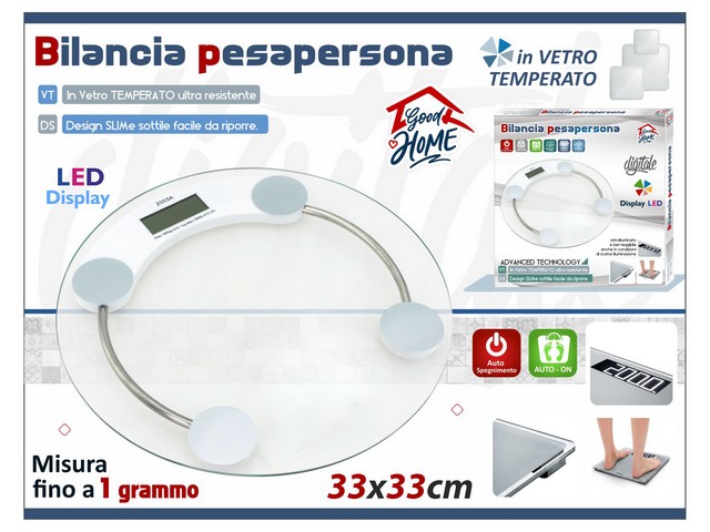 BILANCIA PESAPERSONA TRASPARENTE TONDA