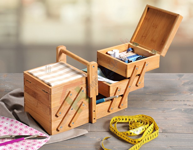 PORTALAVORO CUCITO 3 RIPIANI LEGNO  043284