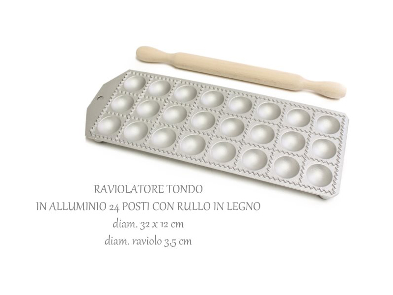 RAVIOLATORE ALL.24PZ TONDO+MATTAR.32X12CM 040477