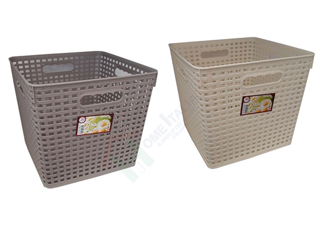 *CESTINO RATTAN QUADRATO ART.0551    CM.33X33XH28