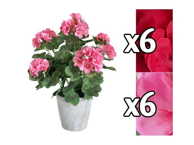 GERANIO GREY POT 33*33*44CM 2 ASS.ZHI 59944