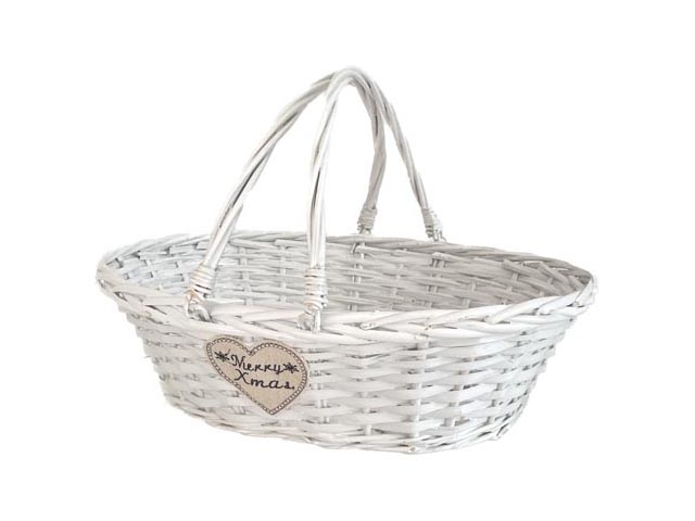 CESTINO MERRY XMAS CON MANICI 46*36*14CMLIN 59131