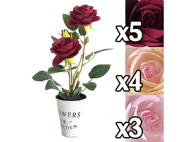 VASO ROSA FLOWERS & GARDEN 35CM3 ASS.MEI 60164