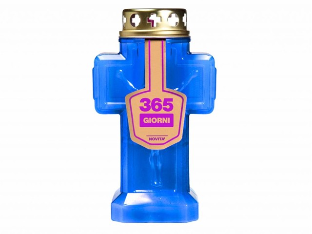 *LUMINO ELETTRICO CROCE GRANDE BLU