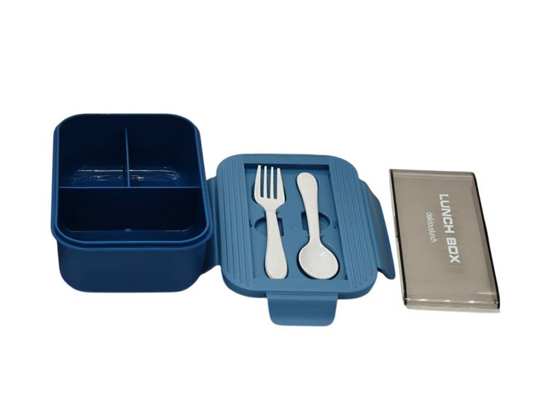 *PORTAPRANZO BLU CON FORCHETTA ECUCCHIAIO BL10060/BL