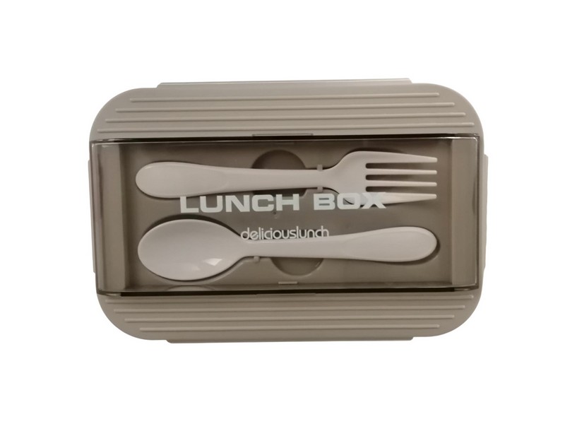 *PORTAPRANZO AVORIO CON FORCHETTA E CUCCHIAIO BL10060/AV