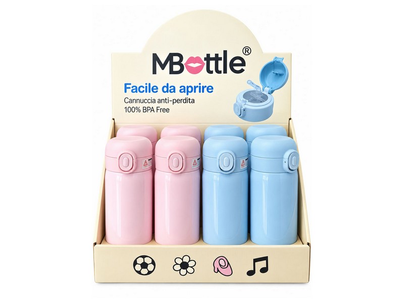 *BORRACCIA 450ML ROSA/AZZURRO MB-FRIENDS