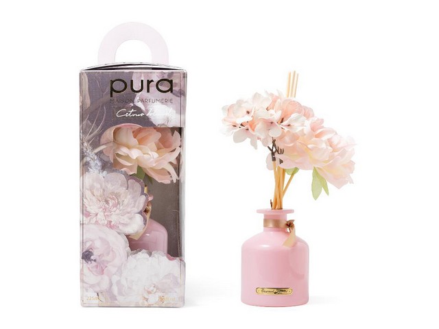 DIFFUSORE CON FIORI 225ml ROSA CITRUS ISLAND 11.6X11.6XH.33 cm
