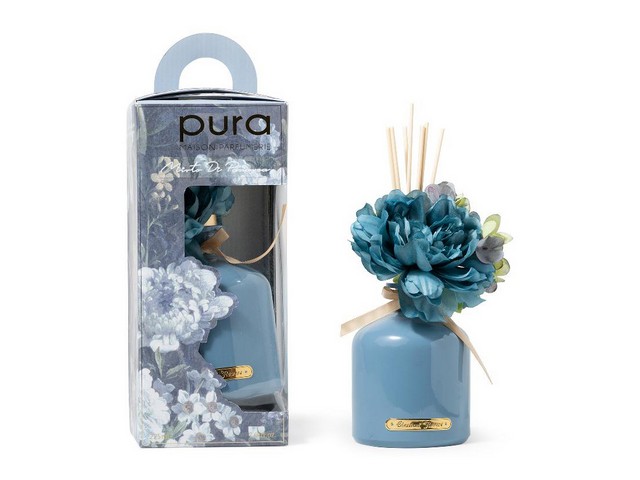 DIFFUSORE CON FIORI 500ml COBALTO MIRTO DI PANAREA 12X12XH.34.5 cm