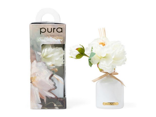 DIFFUSORE CON FIORI 500ml BIANCO CRIMSON POPPY 12X12XH.34.5 cm