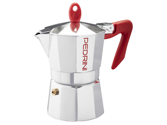 CAFFETTIERA 1/2 TZ 9080-0 BRILLANT  MANICO ROSSO CON FASCIA