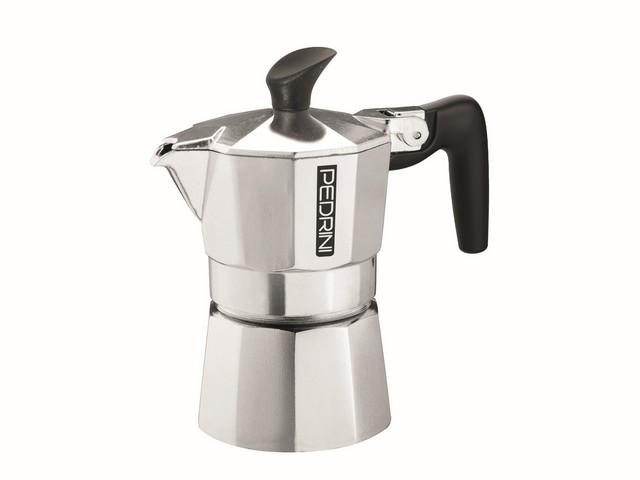 CAFFETTIERA 9080-3 1/2 TZ BRILLANTATA M/NERO SCATOLATA
