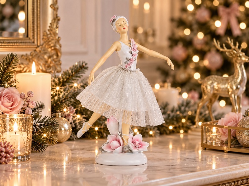 *BALLERINA CON FIORI ROSA CM.7,5X4,7H16,2 21640