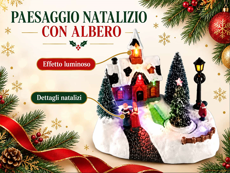 *GIOSTRA NATALIZIA CON LED E MOVIMENTO 25154