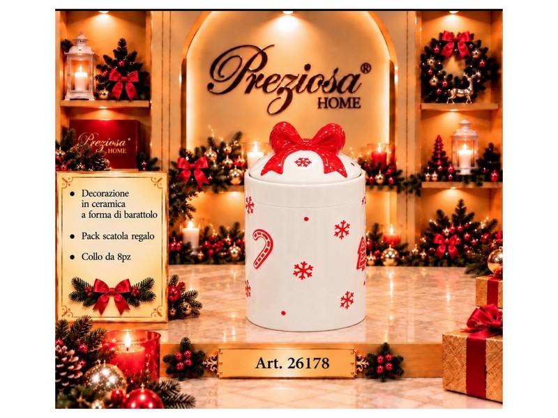 *BARATTOLO CERAMICA CM.14X14X25H    26178