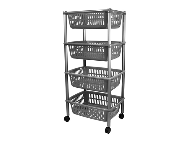CARRELLO 4 RIPIANI SILVER CM 30x40x85 9019006BM23