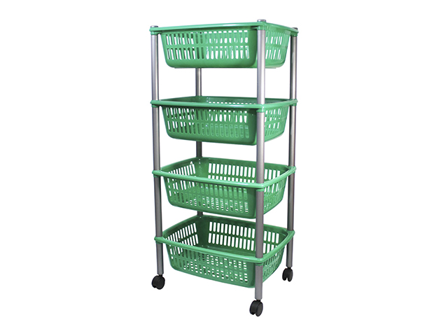 CARRELLO 4 RIPIANI VERDE SCURO CM 30x40x85 9019006BM33