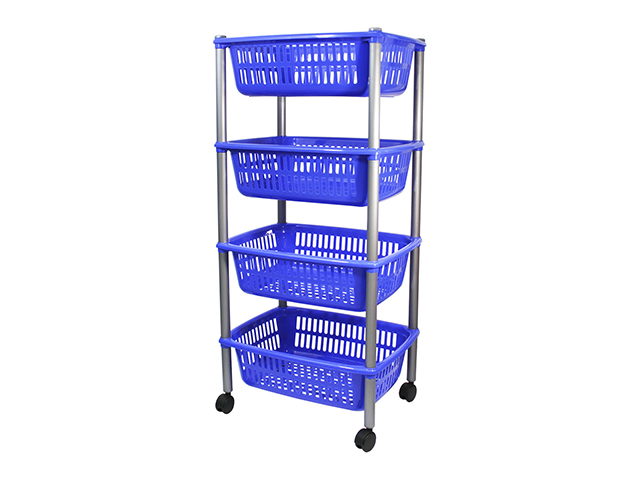 CARRELLO 4 RIPIANI BLU BRILLANTE CM 30x40x85 9019006BM28