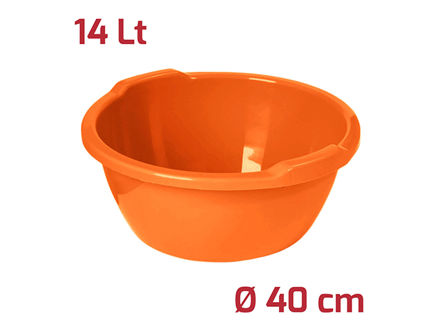 BACINELLA TONDA D40 14L ARANCIOBRILLANTE 9019066BM30