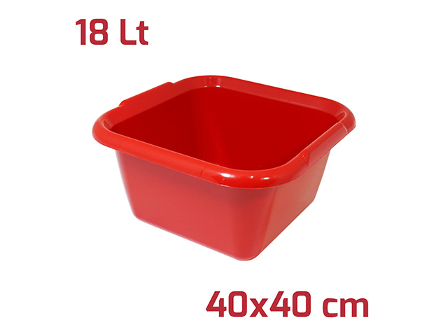 BACINELLA ISI QUADRA 40X40 18L ROSSO BRILLANTE 9019217BM29