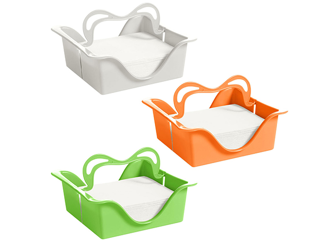 PORTATOVAGLIOLI PP COLORI ASSORTITI CM 22X22X8 9012568