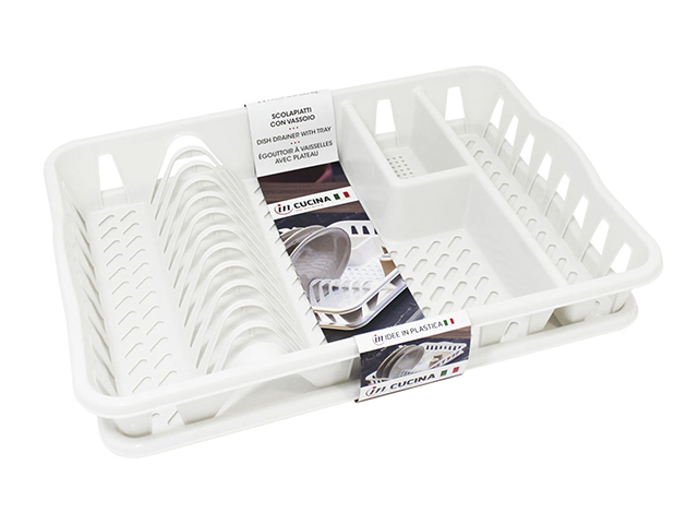 SCOLAPIATTI + VASSOIO COLORE BIANCO CM 44X33 9019067M13