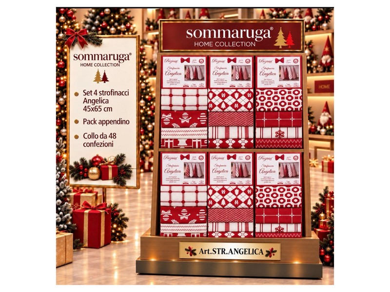 *STROFINACCI 4PZ 45X65 TINTO FILO RICAMATO STROFINACCIO ANGELICA