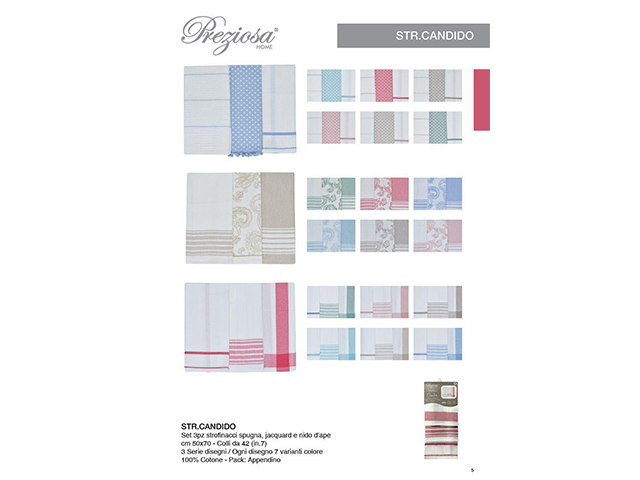 *STROFINACCI 3 PZ 50X70 CANDIDO